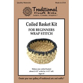 Traditional Craft Kits Coiled Basket Kit for Beginners - Wrap Stitch