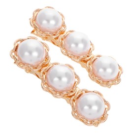 Healvian Vintage Pearl Hair Barrette Elegant Snap Hair Clip for Women for Weddings and Everyday Wear Versatile and Durable