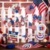 24 Pcs 4th of July Hanging Ornaments with Ropes Tree