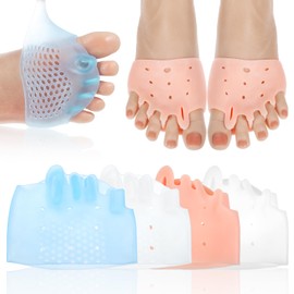 4 Paar Hygger Ballenzeh-Korrektoren, 8 Stück Zehenspreizer für alle Zehen, Wiederholbare Zehentrenner Silikon, Zehentrenner zum Entspannen der Zehen,um Ballenzehen,Hammerzehen,Hallux Valgus zu lindern