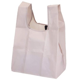 Simple Plain [Eco Bag with Wide Gusset] Folding Convenience Store Shopping Bag [Pink]