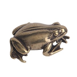 BESPORTBLE Brass Collection Frog Small Statue Animal Figurines Miniature Lucky Frog Animal Statues Decoration