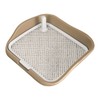 Dog Potty Tray with Raised Fences Removable Mesh Grid Pad
