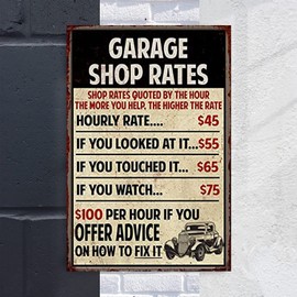 Garage Rustic Metal Retro Tin Sign Art Gift Vintage Antique Plaque Bar Men Cave Home Bedroom Wall Décor Sign