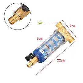 Water Filter, Reusable Spin-Down Sediment Water Filter, Inch Tap Water Filter, External Threads, Water Pre-Filter, Sediment Filter for Well Water Hose, Sediment Filter (3/4 Inch Male Thread)