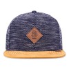 Djinns Melange Pique 6P Snapback Cap, navy