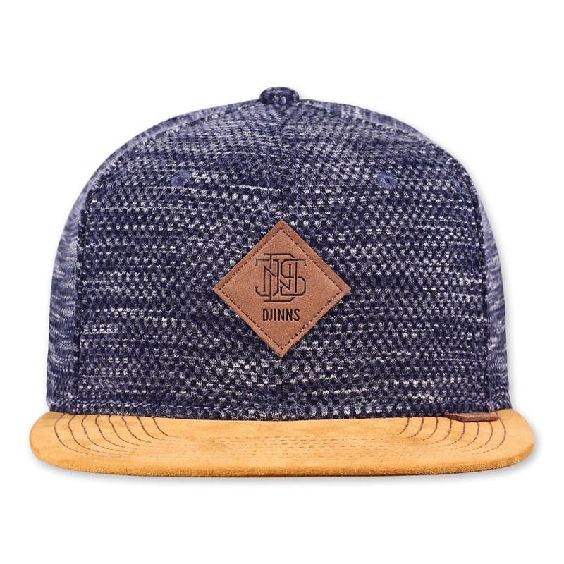 Djinns Melange Pique 6P Snapback Cap, navy