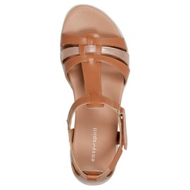 Easy Spirit Women's Leia3 Flat Sandal, Tan, 8.5