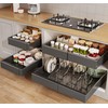 Seinloes 4 Pack Pull out Cabinet Organizer 21"Deep with Raising