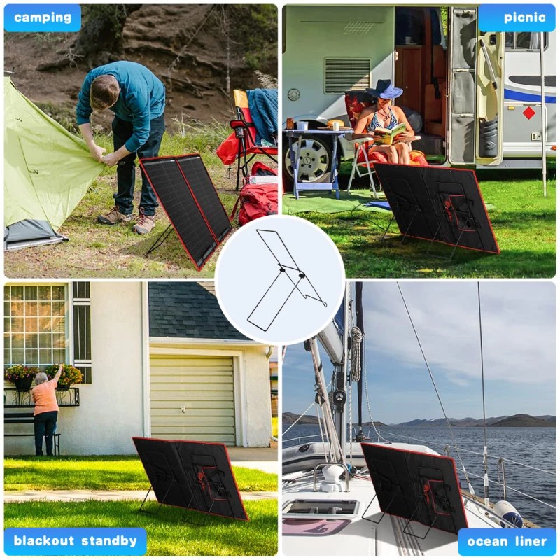 KEPEAK Solar Panel Foldable Mounting Bracket Adjustable Durable Portable Support