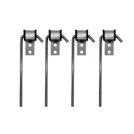 HAOXAOON 4 Pcs Heavy Duty Exhaust Hanger Rod -Universal Use Exhaust Hanger - 3/8" Rod 10" Long