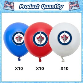 30 Pcs Jets Balloons 3 Colors 12 Inch Matte Balloons, Balloons for Hockey Themed Party Decorations, Birthday Party Balloons Decoration