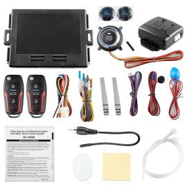 Car Ignition Switch 12V RFID Engine Start Push Button Keyless Entry Starter Kit