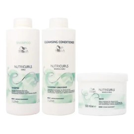 Kit Nutricurls Shampoo, Acondicionador Y Mascarilla Wella                                                                                             