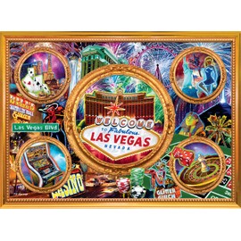 Buffalo Games - P.D. MORENO - Las Vegas Collage - 1000 Piece Jigsaw Puzzle for Adults Challenging Puzzle Perfect for Game Nights - Finished Puzzle Size is 26.75 x 19.75