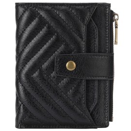 FALAN MULE Women's Small Purse with RFID Blocking, Women's Mini Purse with Zip Coin Compartment, black