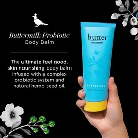 butter LONDON Probiotic Body Balm for Dry Skin - Non-Greasy Body Moisturizer for Sensitive & Normal Skin - Moisturizing Balm Enriched with Shea Butter & Sunflower Oil Hydrates & Repairs Skin