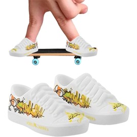 Jowxsx 1 Pair Mini Finger Shoes Finger Knee Pads Fingerboard Shoes Mini Key Ring Shoes Finger Trainer Breakdance Finger Shoes