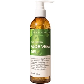 benatu Aloe Vera Gel for Face and Hair, 100% Pure Cold Pressed, Natural Facial Moisturizer for Sunburn Relief, Ance, Skin Care (8.8 fl oz)