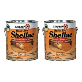 Zinsser 701-2PK Bulls Eye Shellac Traditional Finish & Sealer, Gallon, Amber, 2 Pack