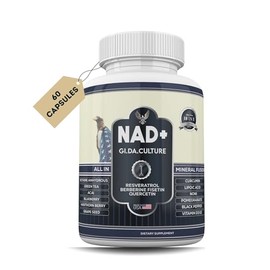 Suplemento de resveratrol NAD+ (60 unidades) – Paquete económico de 2 meses para energía celular a largo plazo, envejecimiento saludable y metabolismo