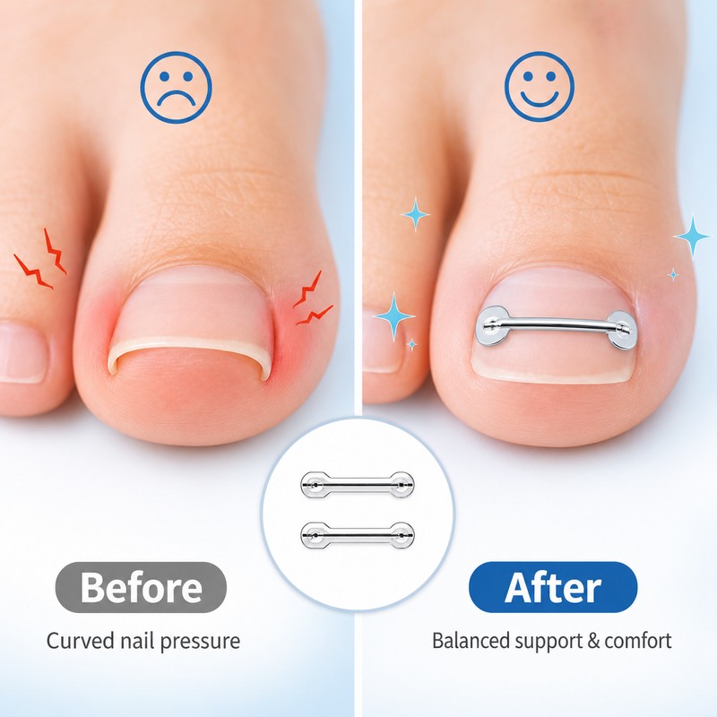 Toenail Care Brace Stickers for Daily Wear – 2PCS Flexible