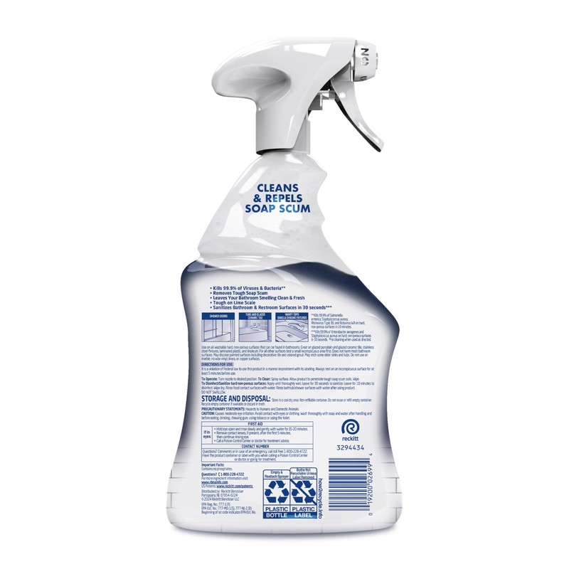 Lysol Power Foaming Bathroom Cleaner, Multipurpose Cleaner For Showers, Bathtubs,