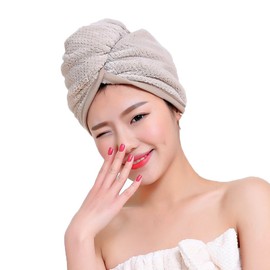 Fast Dry Hair Cap Turban Towel Soft Microfiber Head Wrap Water-Absorbent Cozy Hair Towel Shower Spa Hat for Men Women for Long Short All Hair Types