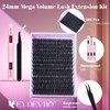 EYDEVRO Fluffy Lash Clusters Kit 14-24mm Long Lash Extension Kit
