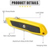 DIYSELF 4 Pack Retractable Box Cutters, Utility Knives with 10