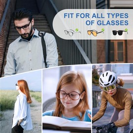 Jbuynie Glasses Strap, 2 Pack Premium Eye Glasses Holders Around Neck, Fashionable Eyewear Retainer, Elegant Black Glasses Holder Strap