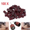 100PCS 1/4" Sanding Bands Sleeves with 2 Drum Mandrel Rotary