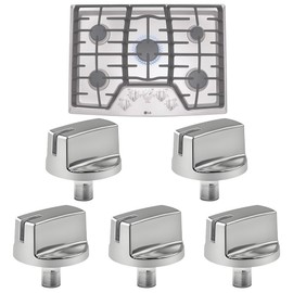 WUVYFWN 5 Pack AEZ73293801 Burner Control Knob Replacement,Compatible with LG Range/Stove Gas Cooktop,Burner Control Knob Assembly Replaces EBZ60710601,2025031,AH3639420,EA3639420,AP5594929,PS3639420