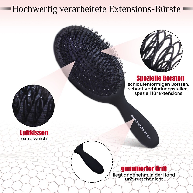 hair2heart Hair Extension Brush for Hair Extensions, Hair Brush without