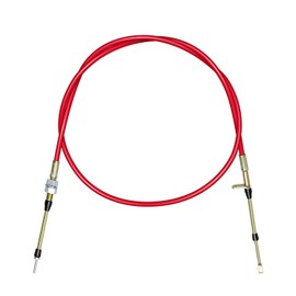 WMJNH 80833 Shifter Cable Fits for B&M Shifters with Eyelet End, 5 Ft Long Replace Af72-1002 BMM-80833 80605 Auto Transmission Shifter Cable 0.375" Outer Diameter Red