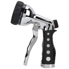 Fdit - Boquilla para manguera de jardín, 7 patrones de riego ajustables, alta presión, metal resistente, diseño ergonómico