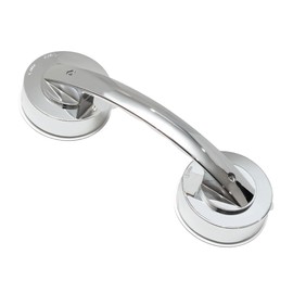 A-ITEM Suction Cup Handle, Bath, Handrail, Nursing Assistance, Bath Handle, Strong Suction Cups, Silver, Non-slip, Bathroom, Toilet, Door Knob, Elderly, Fall Prevention, Children (2 Pieces)