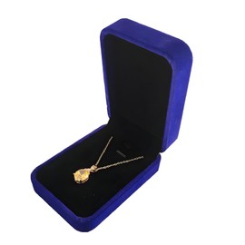 Velvet Necklace Box, Velvet Gift Box for Necklace, Pendant Gift Box, Necklace Jewelry Box, Pendant Box, Necklace Gift box (Navy Blue)