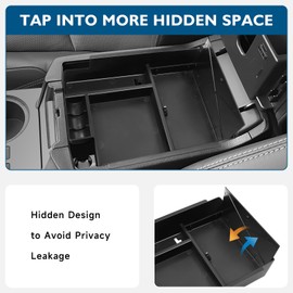 BIBLOZ Center Console Organizer(with Secret Compartment) for Toyota 4Runner 2010-2022 2023 2024 Accessories,Insert Armrest Console Tray