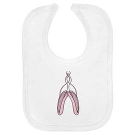 Azeeda 'Ballet shoes' Soft Cotton Baby Bib (BI00058532)