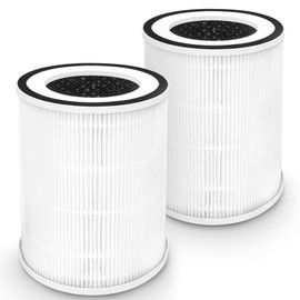 True HEPA Kilo Filter Replacement for Afloia Kilo, KILOPLUS, KILOPRO, MIRO, MIRO PRO and MORENTO MR-Kilo, Kalo, H13 True HEPA Filter, 360° 3-Stage Filtration, 2 Pack