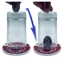KNSHTH Magic Trick for Adults and Coin Through Glass Prop, Stunning Performance.