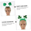 FUNOMOCYA 1set St Patrick's Day Sequin Bowknot Hairbands Hair Accessories