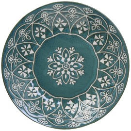 Sugar Land MK20459 Moroccan Plate (L) Diameter 9.4 x 1.6 inches (24 x 4 cm), Green