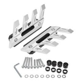RATCHROLL 1 Set Motorcycle Fall Side Guard Front Fork Protector Front Fender Protection Mud Guards Side Guard Aluminum Alloy Silver Tone