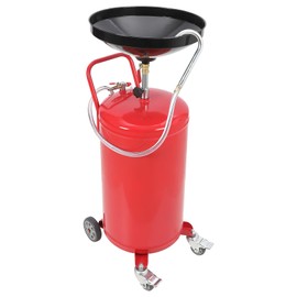18 Gallon Portable Waste Oil Drainer, Height Adjustable Pneumatic Industrial Fluid Drain Tank with Wheels, Oil Pan Funnel for Changing Car and Truck Oil