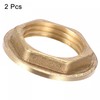 TOP-VIGOR G1/2 Brass Lock Nut with Flange, 2Pcs Hex Threaded