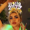 ACEDRE Light Up New Year Headband Glowing LED Star Sequin