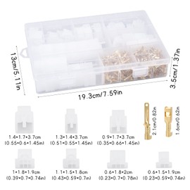 Pinsheng Pack of 380 Cable Connectors 2 3 4 6 Pin Blade Receptacles Set 2.8 mm Flat Connector Housing Car Flat Connector Male Female for Car Motorcycles Trailers