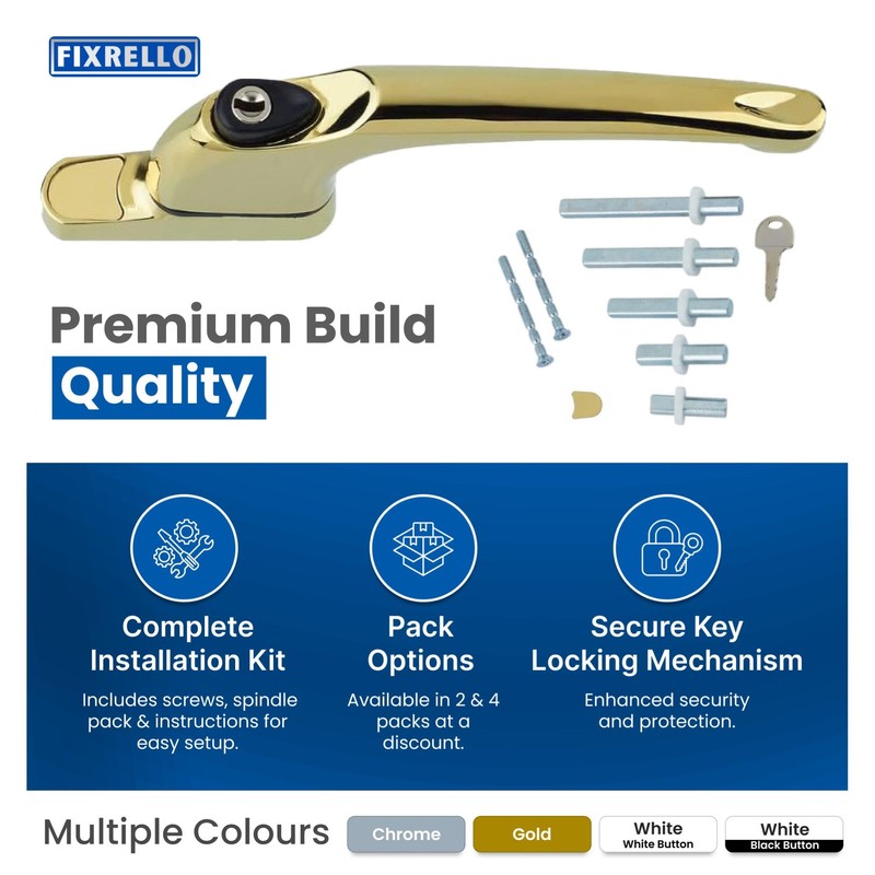 FixRello PVC Window Handles for uPVC Windows - Handle for